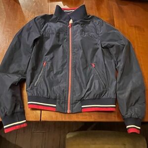 Uniqlo Ines De La Frassange Navy Bomber Jacket with Red Accents women’s XS